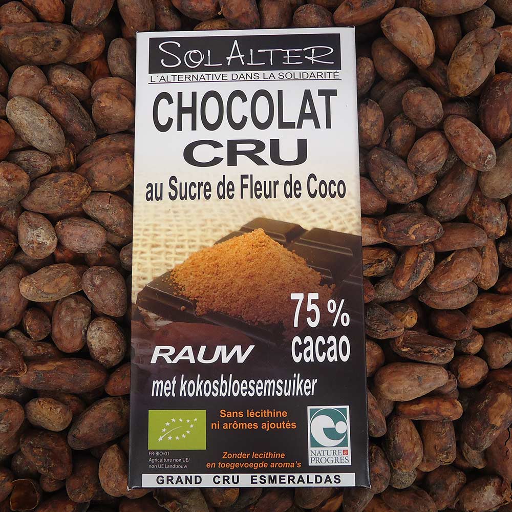 Chocolat noir cru au sucre de fleur de coco - Solalter