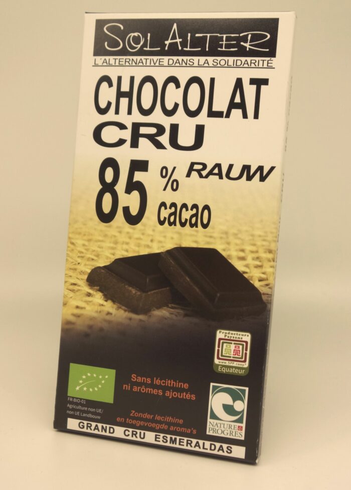 Chocolat noir cru 85% cacao