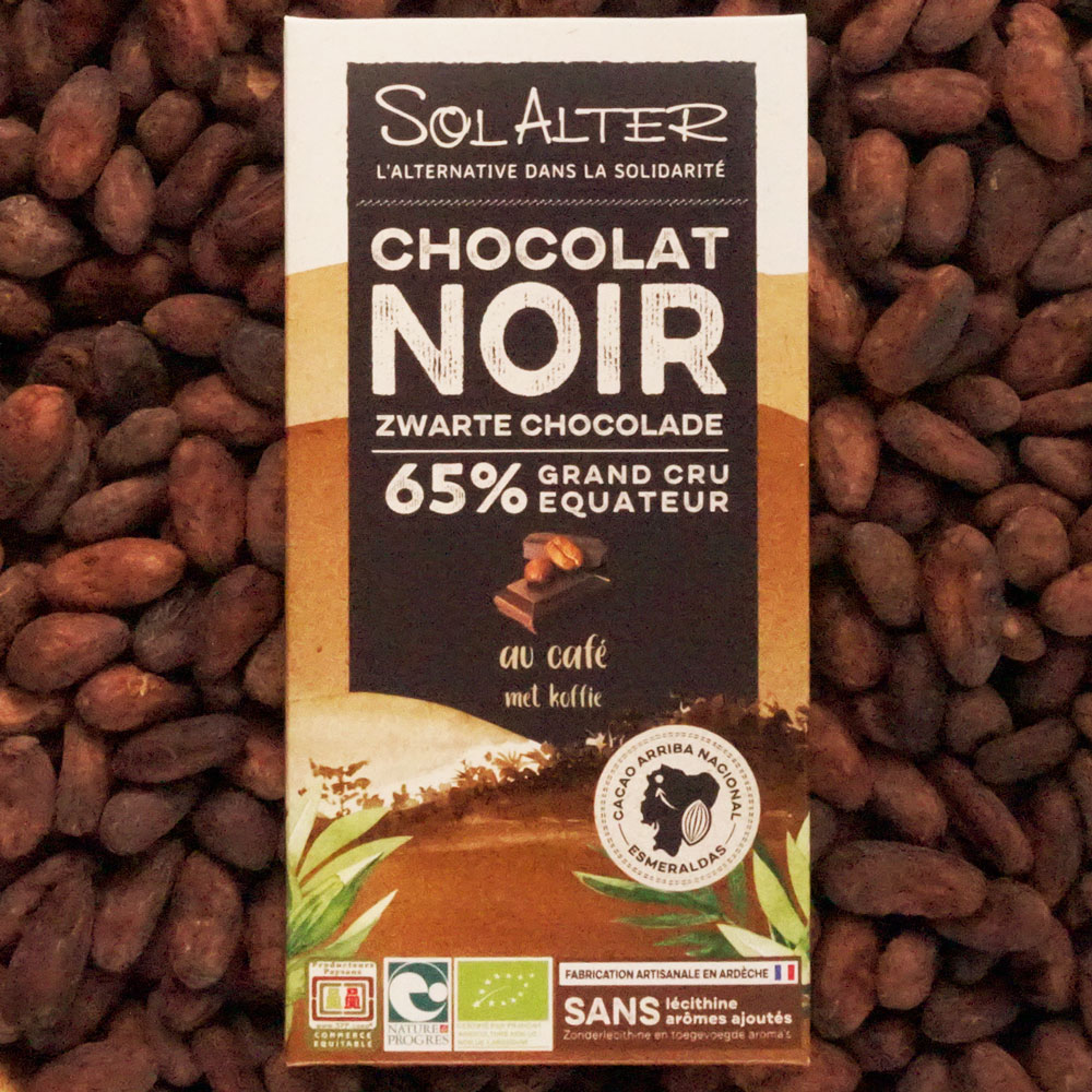 Chocolat noir parfumé au café, moulé sous forme de grain de café - 1 kg